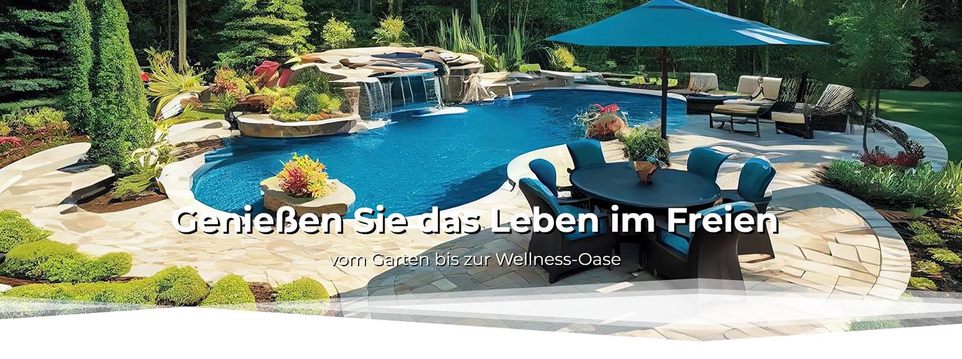 Poolbau Alzey - ↗️Schlundt: 🏊🏼Swimmingpool, Poolüberdachung, Gartenbau, Sauna, Bagger- & Erdarbeiten